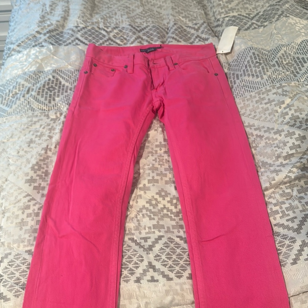 Ralph  Lauren hot pink jeans book cut